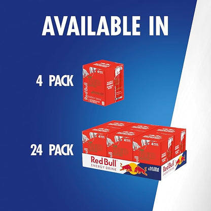 Red Bull Red Edition Watermelon Energy Drink, 8.4 Fl Oz, 24 Cans