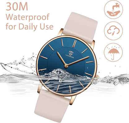 BEN NEVIS Watch, Mens Watch, Minimalist Fashion Simple Wrist Watch Analog Date with Leather Strap