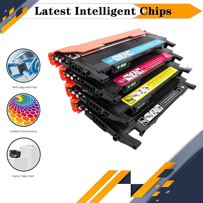 330-3578 330-3581 330-3580 330-3579 Toner Cartridge, Compatible for Dell 1230C 1230cn 1235cn Multifunction Color Laser Printers —— High Print Volume with Chip BYMC 4 pcs