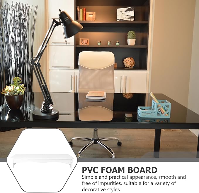 Computer Monitor Stand White Desktop Base Bracket Elevated Height Holder with Keyboard Storage for Office Desk Ergonomic Neck Relief and Sturdy Support