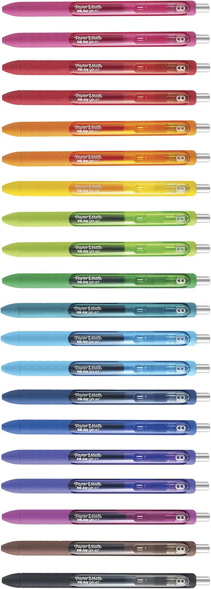 Paper Mate InkJoy Pens Gel Pens Medium Point (0.7mm) Assorted 20 Count (Pack of 12)