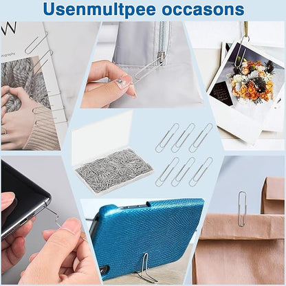 900 Pcs Medium Paper Clips,Paperclips Medium Size (1.3 inch),Smooth Paper Clip for Paperwork,School and Office Supplies.