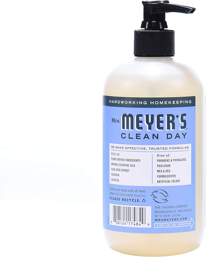 Mrs. MEYER'S CLEAN DAY Bluebell Hand Soap 12.5 Fl Oz (Pack of 3)