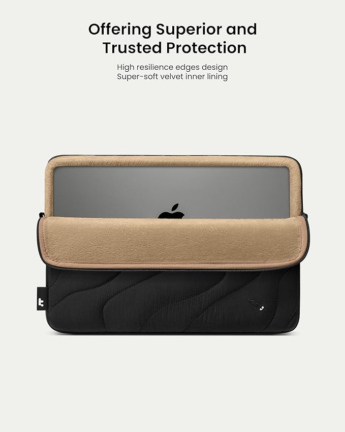 tomtoc 360 Protective Puffy Laptop Sleeve for 14-inch MacBook Pro M5(2025)/M4/M3/M2/M1 Pro/Max A3434 A3112 A3401 A3185 A2992 A2918 13.5/13.8-inch Surface Laptop 7(Copilot+ PC)/6/5/4/3, Quilted Design