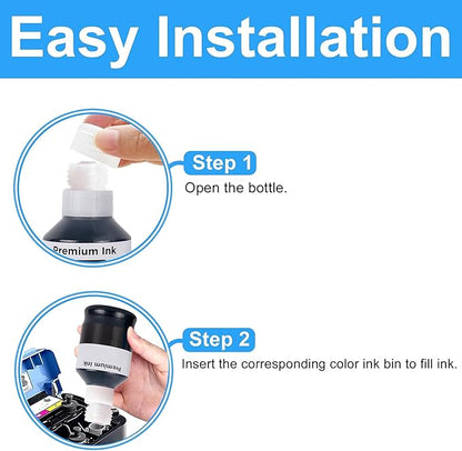 LCL GI-20 GI20 Ink Bottles Replacement for Canon 20 GI20 GI-20 Ink Refill Bottles Compatible with Canon PIXMA G5020 G6020 G7020 Printer (4-Pack,Black Cyan Magenta Yellow)