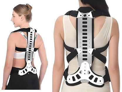 Adjustable Spine Posture Corrector for Back Support,2026 New Full Scoliosis Back Brace Posture Corrector for Kyphosis and Vertebral Compression Fracture Men and Women (Black, Large)
