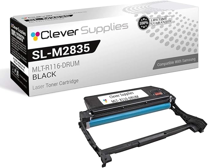 CS Replacement Toner Cartridge Compatible with Samsung SL-M2835DW Drum MLT-R116-DRUM Black