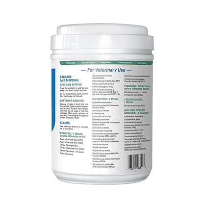 REScue One-Step Disinfectant Cleaner & Deodorizer Wipes for Vet Use – Cleaner for Kennels, Litter Boxes, Vet Offices, Pet Grooming Surfaces, Pet Items – Wipes Canister, 160-Count (Pack of 1)
