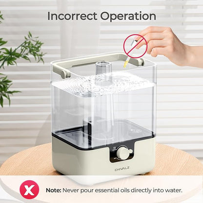 CHIVALZ Humidifiers for Bedroom, 9.37 * 7.4 * 12.67 inch, YZY6001-KC