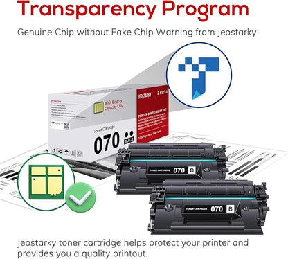 Compatible for Canon 070 Black Toner Cartridge Replacement for Canon 070h CRG070 Toner for Canon ImageCLASS MF465dw MF462dw MF460dw LBP246dw LBP247dw LBP243dw LBP240dw Laser Printer 2 Pack