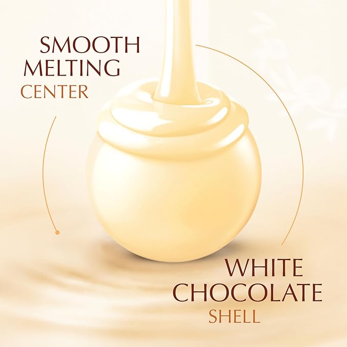 Lindt LINDOR White Chocolate Truffles, Chocolates with Smooth, Melting Truffle Center, 50.8 oz., 120 Count