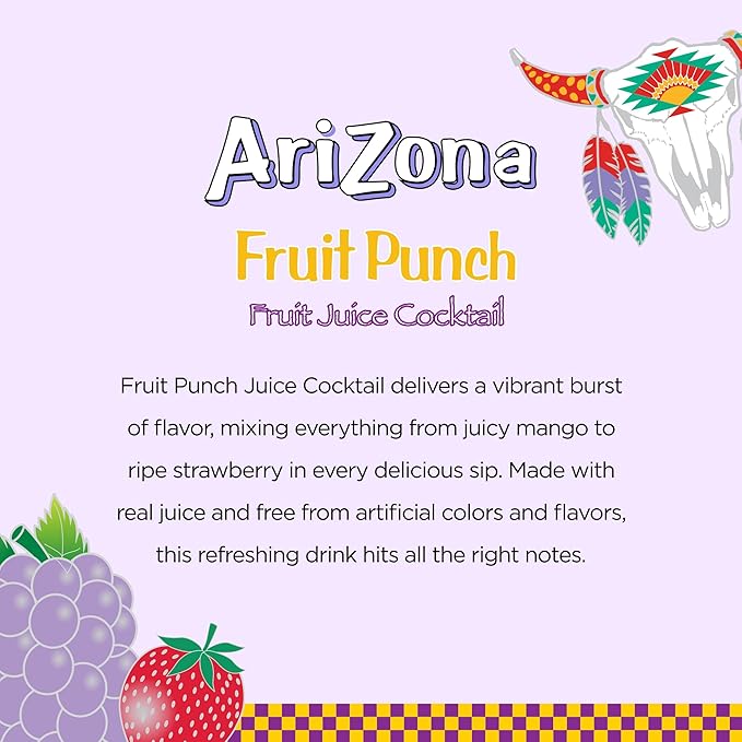 Arizona Fruit Punch Drink, Tetra Box, 216 Fl Oz, Pack of 32