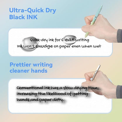 Gel Pens, 5Pcs 0.7mm Fine Point Black Ink Pens With Smooth Wirting,Office Desk Accessories,Quick Dry Pens For Journaling,Ballpoint for School Supplies, Gift for Women Men Student(Gradient)