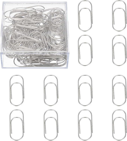 PATIKIL 100 Pcs Paper Clip, 2inch Non-Skid Metal Paper Clamp Clips Large for Office Supplies Craft Scrapbook Document Note Sorting, Electroplating, Silver