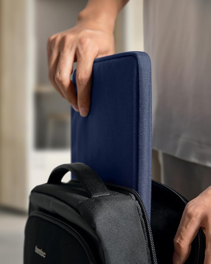 tomtoc Slim Laptop Sleeve for 15-inch 2025 New MacBook Air M4/A3241, M3/A3114, M2/A2941, 15 Inch Microsoft Surface Laptop AI PC/6/5, Dell XPS 15 Plus, Recycled Water-Resistant Protective Case Bag
