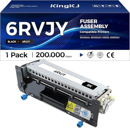 Remanufatured 6RVJY B5460 Fuser Assembly Replacement for Dell 6RVJY Fuser Assembly Compatible with Dell B5460dn B5465dnf S5830 S5830dn Laser Printer All-in-One Copier (1-Pack, 110V)