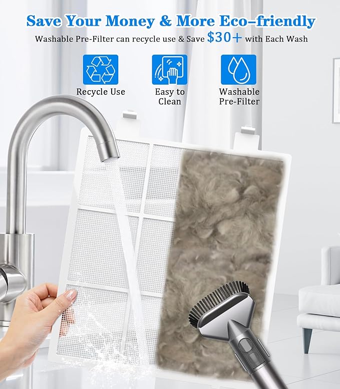 Air Purifier,FRESHDEW Smart WiFi Air Purifiers for Home with H14 HEPA and Activated Carbon Filter, Removes 99.99% of Dust,Odors,Smoke,and Pet Hair Covers up to 2300 Sq.Ft, Quiet and Energy Efficient