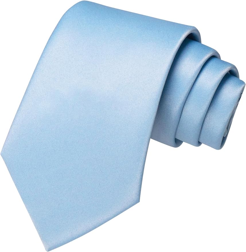 RBOCOTT Solid Color Tie and Pocket Square Hankerchief with Lapel Pin Set for Men
