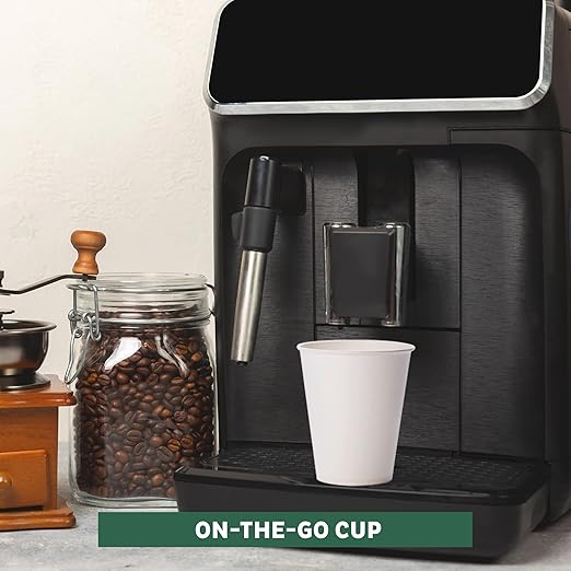 Freshware Coffee Cups 12 oz [100 Pack] Disposable Paper Cups for Hot or Iced Coffee Cup, Slushie Cup, Milkshakes, Smoothies, and Tea