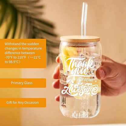 Thank You Gifts for Women, Appreciation Gifts, Thank You Gift Baskets for Women Best Friend Coworkers Teachers Employees with Thank You Cards Thank You for Being Awesome Cup