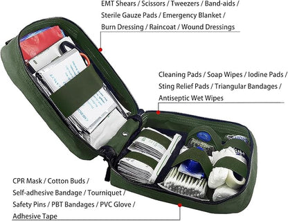 Carlebben EMT MOLLE Ifak Pouch Tactical MOLLE Medical First Aid Kit Utility Pouch Olive