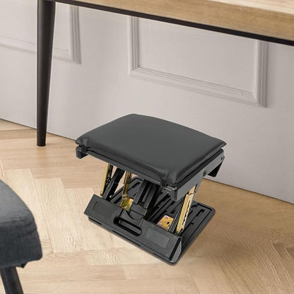 Adjustable Foot Rest for Under Desk at Work, Comfortable Footrest W/4-Level Height Adjustment, Ergonomic Leg Rest for Office Gaming Chair, Foot Stool W/Removable Soft Pad, Anti-Slip