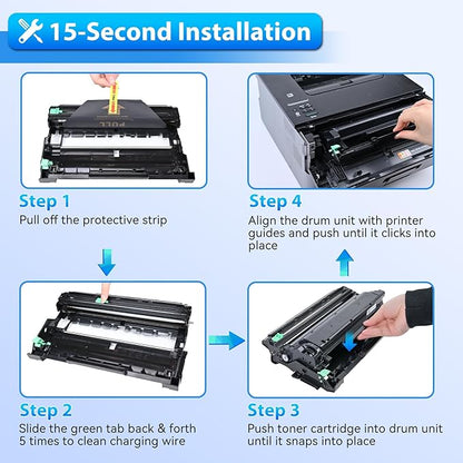 ZIPRINT 2-Pack Dr730 Drum Unit Replacement for Brother DR-730 DR 730 for MFC-L2710DW MFC-L2750DW MFC-L2730DW MFC-L2750DWXL DCP-L2550DW HL-L2370DW HL-L2350DW HL-L2395DW Printer, 12000 Pages Yield