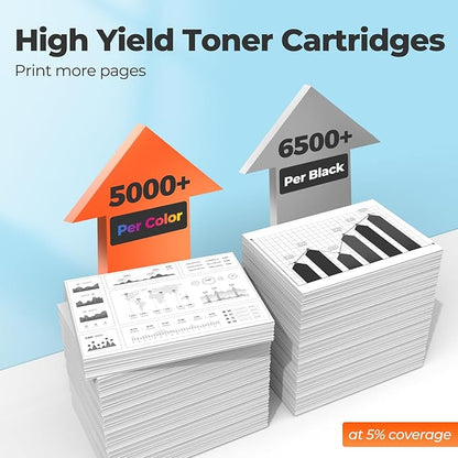 410X Toner Cartridge M477fnw M452dw CF410X 410A High Yield Compatible for HP 410A Toner Cartridge for Laser Jet Pro MFP M477fnw Pro M452dw M452dn MFP M477fdn M477fdw M377dw Pro M452nw HP410X 4 Pack