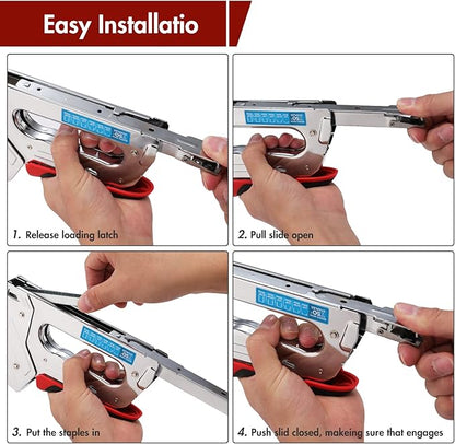 Arrow T55BL Staple Gun Kit, Heavy Duty Manual Stapler with 3750 Pieces T50 1/4", 3/8", 1/2" Staples, Soft Rubber Grip, for Upholstery Professional Projects