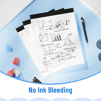 3pcs Legal Pads 8.5 x 11, Notepads 8.5 x 11 Inch, White Note Pads Clear Print Writing Pads of Paper, Memo Pads , Perforate Legal Notepads Paper , Wide Ruled Lined with Sturdy Back,30 Sheets/Pack