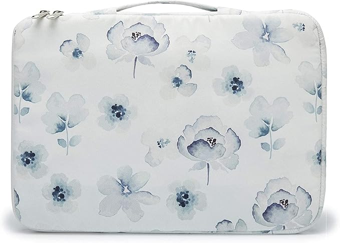 Kinmac 360 Degree Protective Laptop Sleeve Case Bag with Handle for MacBook Air 15 inch and 15 inch-15.6 inch HP Lenovo Dell ASUS Acer Notebook Computer (Chinese Ink Flower)