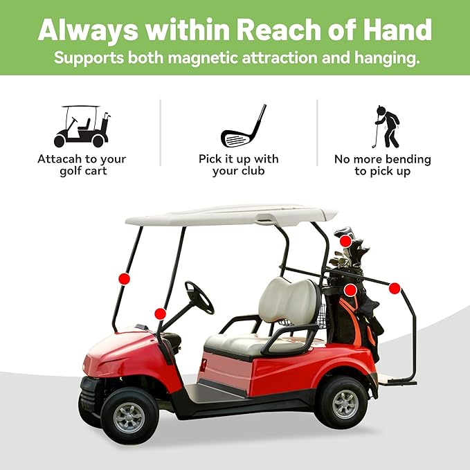 2 Pack Magnetic Golf Towel for Golf Bags with Clips, Wire Cleaning Cloth, Ultra Absorbent Microfiber, Waffle Pattern Towel with Magnet for Men Women, Accessories for Carts or Clubs