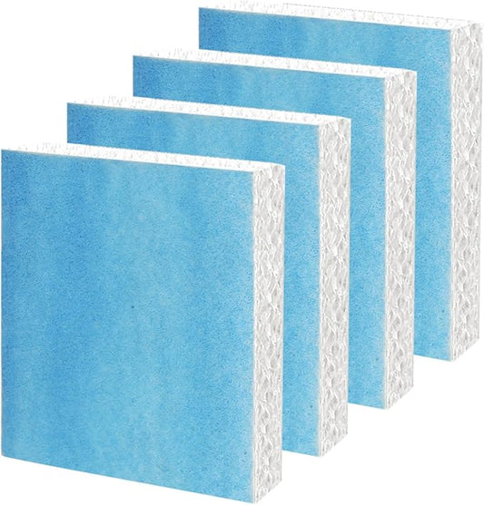 Colorfullife 4 Pack Humidifier Wicking Filter T for Honeywell Top Fill Tower Humidifier HEV615, HEV620, Upgraded HFT600PF1 Replacement Filter T with Blue Pre-Filter, Replace Parts HFT600T HFT600PDQ