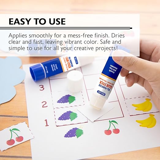 BAZIC Products Premium Glue Stick 8g/0.28 Oz.,White Glue Sticks, Multi-Purpose Acid Free, for Photos Paper Art Craft at School Home Office (4/Pack), 1-Pack