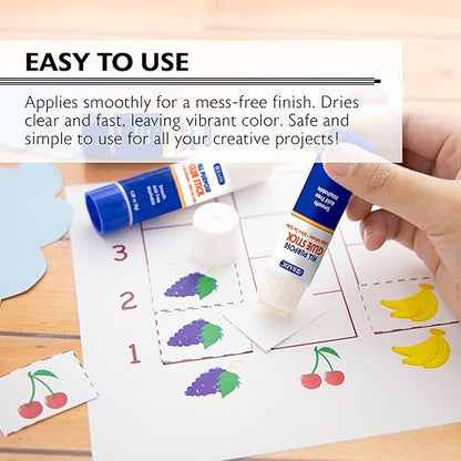 BAZIC Products Premium Glue Stick 8g/0.28 Oz.,White Glue Sticks, Multi-Purpose Acid Free, for Photos Paper Art Craft at School Home Office (4/Pack), 1-Pack