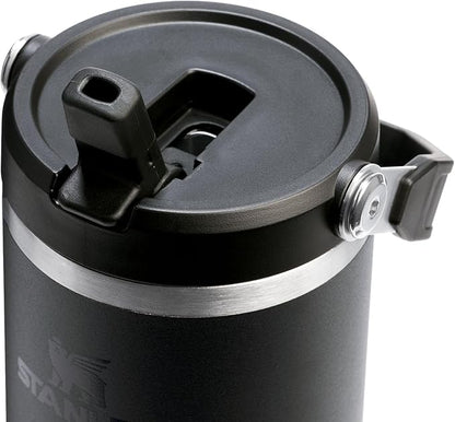 Stanley IceFlow 2.0 Flip Straw Tumbler with Handle 30 oz | Twist On Lid and Flip Up Straw | Leak Resistant Water Bottle | Insulated Stainless Steel | BPA-Free | Black 2.0