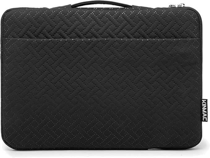 Kinmac 360° Protective Laptop Sleeve Case Bag Cover with Handle for MacBook Air 15 inch, and 15 inch-15.6 inch HP,Lenovo,Dell,ASUS,Acer Notebook Computer (Black Embossing)