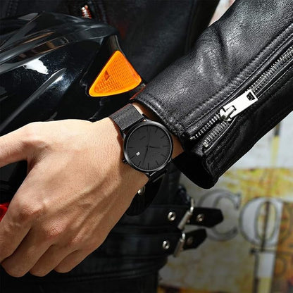 CRRJU Men's Minimalist Casual Luxury Auto Date Watches Fashion Business Japan Movement Quartz Waterproof Wristwatches for Men Stainsteel Steel Band Watch