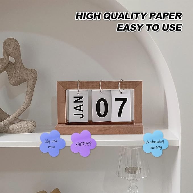 Sticky Notes, Self Sticky Post Notes, Bright Colorful Creative Sticky Tabs for Reminders Office School Home 2.75 x 2.75 Inch 50 Pieces/Pad 600 Sheet Flower