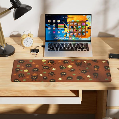 Large Mouse Pad, Desk Mat,Extended Non-Slip Keyboard Mouse Pad Waterproof Office Desk Pad 27.5" x 11.8" Anime Mouse Pads(Black Coal Ball)