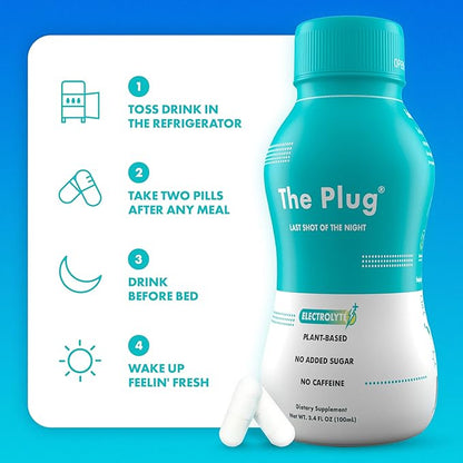 The Plug Liver Cleanse Detox & Repair Drink - Plant Based Herbal Electrolyte Drink for Liver Support & Health, Bloating Relief, Restore Antioxidants & Minerals | Liver Complex Energy Drink (6-Pack)