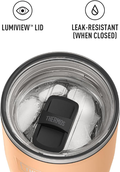THERMOS ICON SERIES, Stainless Steel Tumbler with Slide Lock, 24 Ounce, Melon