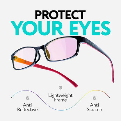 PROSPEK Blue Light Reading Glasses for Men and Women, Computer Reading Glasses 1.75 with Blue Light Protection and Clear Lens, Anti Eyestrain Glasses