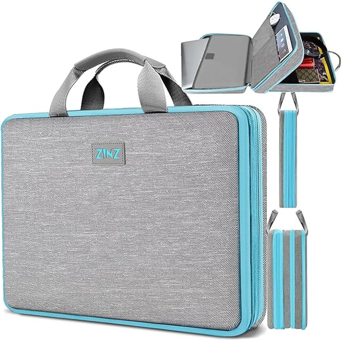 ZINZ Laptop Case 15 15.6 16 inch Sleeve, Expandable Computer Hand Bag with Multi-pockets Compatible with MacBook Pro 16 inch M4/M3/M2/M1, MacBook Air/Pro 15 inch and 15-16 inch Notebooks，G01Y01