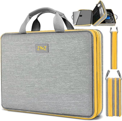 ZINZ Laptop Case 15 15.6 16 inch Sleeve, Expandable Computer Hand Bag with Multi-pockets Compatible with MacBook Pro 16 inch M4/M3/M2/M1, MacBook Air/Pro 15 inch and 15-16 inch Notebooks，G01YL01