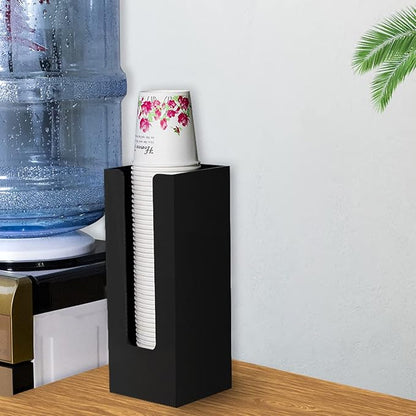 Disposable Paper Cup Dispenser, Acrylic Coffee Cup and Lid Storage Organizer Holder, Coffee Milk Tea Shop Restaurant Accessories Christmas Party Supplies
