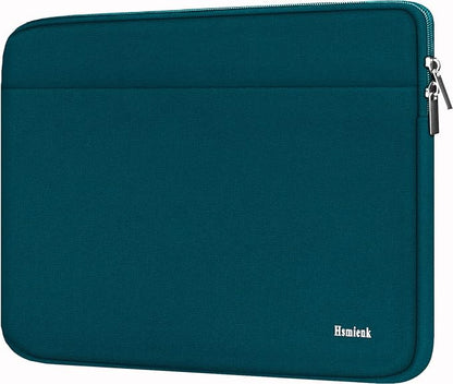 Laptop Sleeve Case 17 Inch, Shockproof Protective Notebook Case with Accessory Pocket, Briefcase Carrying Bag Compatible with 17-17.3 Inch Laptop, Computer, Notebook, Cyan Color