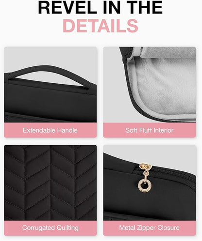 BAGSMART 15-16 inch Laptop Case with Handle, Puffy Padded Sleeve Compatible for MacBook Air 15.6 inch, MacBook pro 16 inch, Dell, HP Computers
