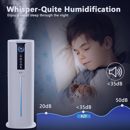 9L Smart Humidifiers for Bedroom Large Room, 2.3Gal Cool Mist Top Fill Diffuser App & Remote Control, 3 Mist Modes, Quiet Humidifier for Home Office Plant (APP White)