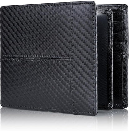 Swallowmall Mens Wallet Rfid Blocking Leather Wallet for Men Bifold Wallets with 1 ID Window 16 Card Slot